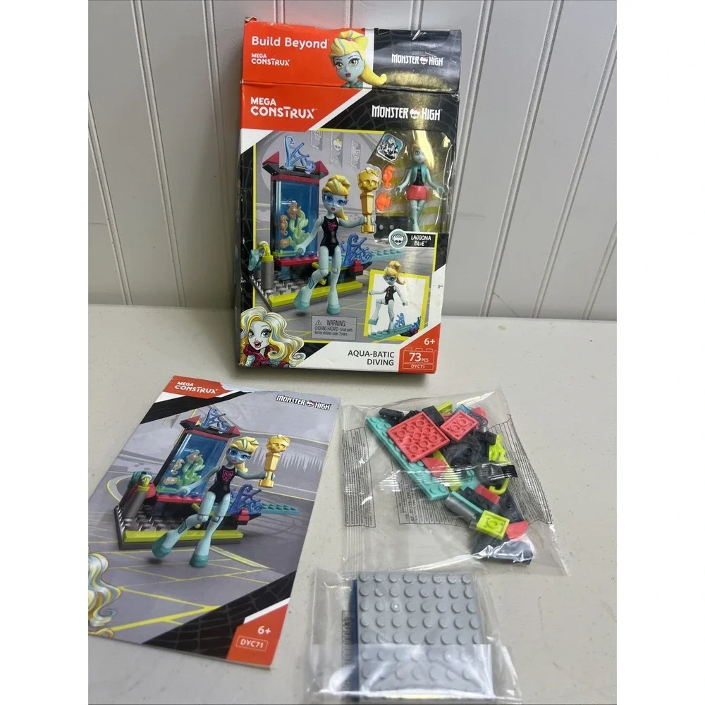 Mega Construx Monster High AQUA-BATIC DIVING LaGoona Blue 2016 73 pcs DYC71